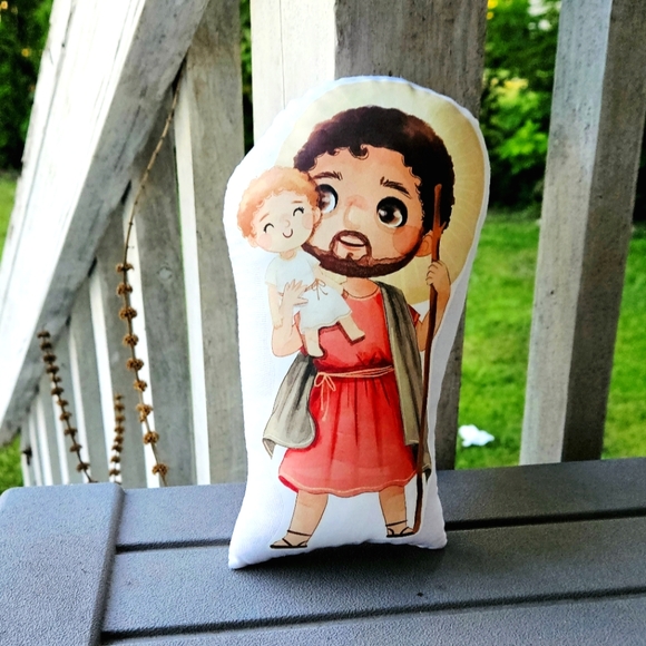 Saint Christopher Pillow Pal. New. - Picture 1 of 1